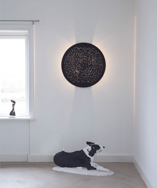 Futurystyczna lampa ścienna Colby 4300170-4007 By Rydens ażurowa czarna