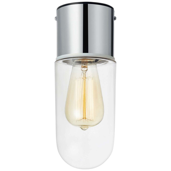Sufitowa LAMPA loftowa ZEN 107796 Markslojd szklana OPRAWA industrialny plafon tuba do łazienki IP44 czarna przezroczysta