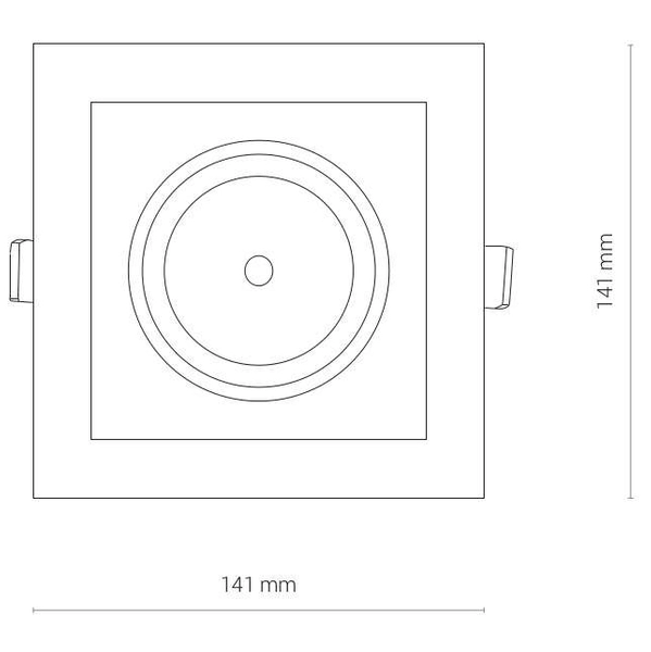 Regulowana LAMPA sufitowa DIA 8721 Nowodvorski wpust OPRAWA metalowa LED 18W 4000K kwadratowa biała czarna