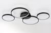 LAMPA sufitowa VELVET C0200 Maxlight metalowa OPRAWA pierścienie LED 67W 3000K rings czarne