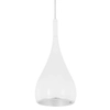 Kropla LAMPA wisząca ANON WHITE MA01986CA-001 Italux metalowa OPRAWA zwis łezka biała