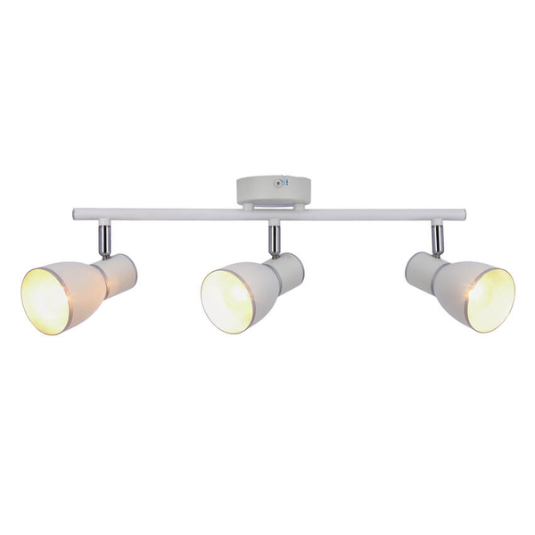 Potrójna lampa ścienno-sufitowa 93-63403 regulacja biała chrom