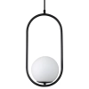 Kuchenna lampa wisząca COSTA SOLO DP0001A-400 black Step metal szkło ramka czarna