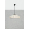 Wisząca lampa do sypialni Alia 108955 lniana abażurowa czarny beżowy