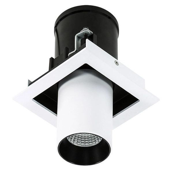 LAMPA sufitowa MERCANTA GL71171/1-2W 4000K WH+BL Italux regulowana OPRAWA LED 12W oczko wpust metalowy biały