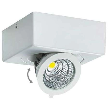 LAMPA sufitowa IGOR LED 6W 4000K 03127 Ideus metalowa OPRAWA kwadratowa regulowany plafon reflektorek biały