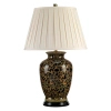Stołowa lampa czarna złota 1xE27 na stolik porcelanowa MORRIS-TL-SMALL