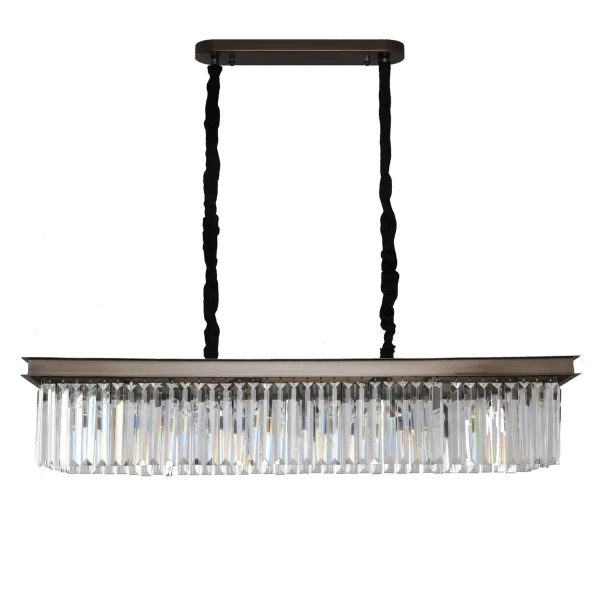 Wisząca lampa kryształowa Sparkle MP0097A Step do salonu glamour brąz