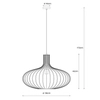 Wisząca lampa Manuela 78374/50/33 Lucide druciana zielona czarna