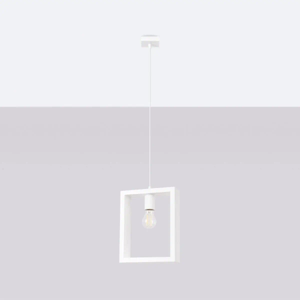 Lampa zwisająca Aries SL.1312 Sollux loft do biura drewniana biała