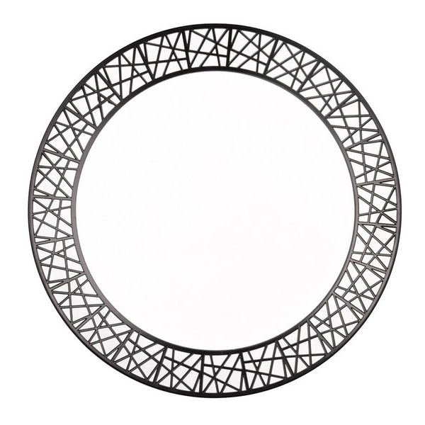 Okrągły plafon na pilota Cluster R67321102 LED 40W 2700-6500K czarny biały