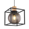 Lampa zwis klatka Retro 31-00743 Candellux klosz kula dymiona czarna