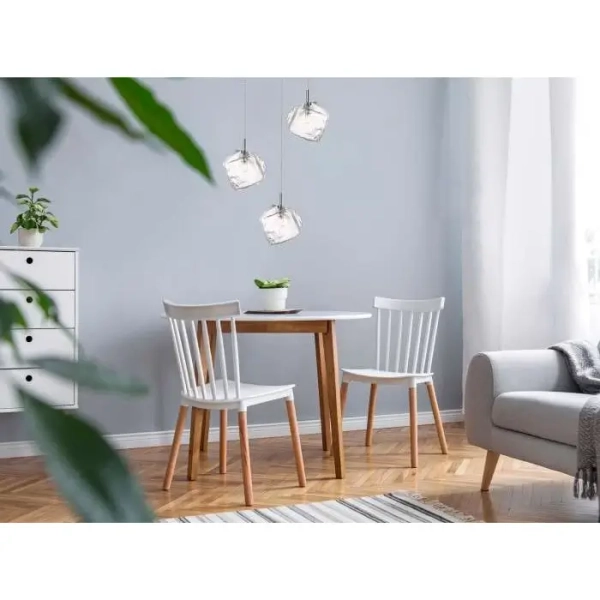 Szklana lampa wisząca kamień ROCK P0488-01A-F4AC chrom przezroczysty