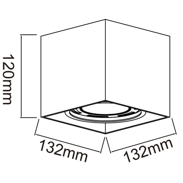 Downlight LAMPA sufitowa Cardi I Nero + Ufo Bianco Orlicki Design sześcienna OPRAWA metalowa kostka czarna biała