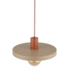 Loftowy wisząca lampa Sila 10954 dysk zwis do jadalni ceglany brązowy