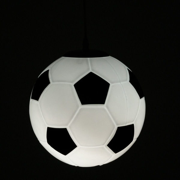 Dziecięca lampa wisząca Football FB Abigali piłka dekoracyjna biała czarna
