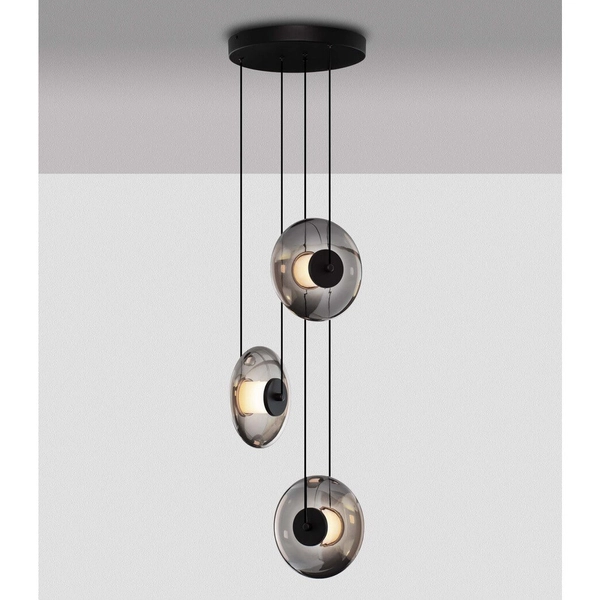 Kaskadowa lampa wisząca HUACARAJE LE44829 LED 24W 3000K przydymiona czarna