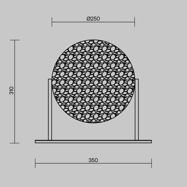 Okrągła lampa stołowa Mangata MOD387TL-L8CH3K LED 7W 3000K chrom