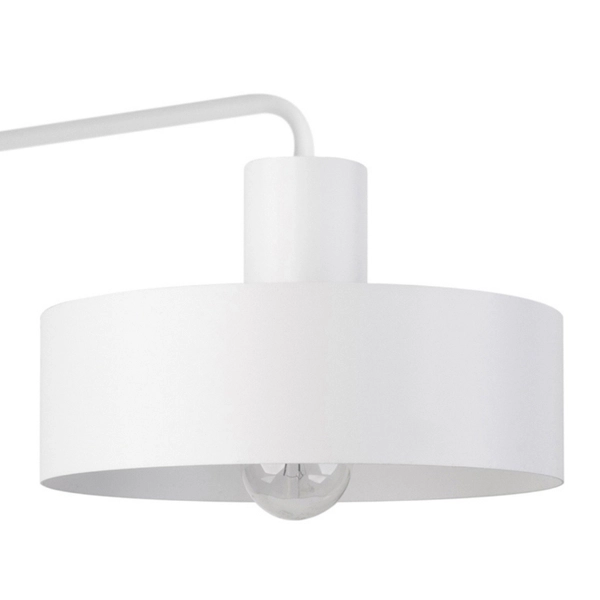 Stojąca LAMPA stołowa VASCO 50119 Sigma gabinetowa LAMPKA metalowa biała