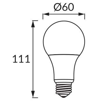 Żarówka  ERSTE 02753 Ideus   E27 A60   8W 560lm 230V   biała ciepła