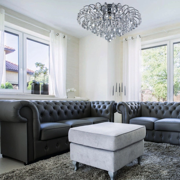 Plafon LAMPA sufitowa FIRENZA MD30196/6 Italux kryształowa OPRAWA glamour crystal przezroczysta