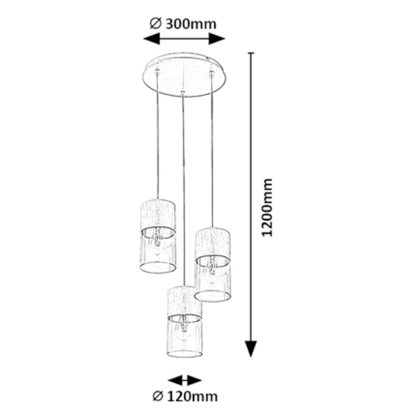 Szklana kaskada wisząca Zelkova 3155 do jadalni nad stół aluminium