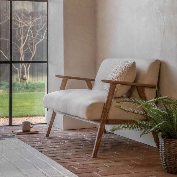 Sofa dwuosobowa Neyland 5059413402289 drewniana brązowa