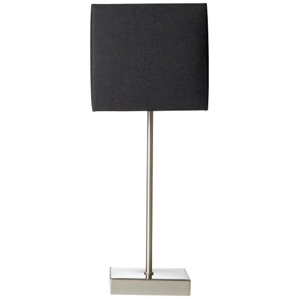 Stołowa lampa z abazurem Aglae 94873/63 antracyt srebrny