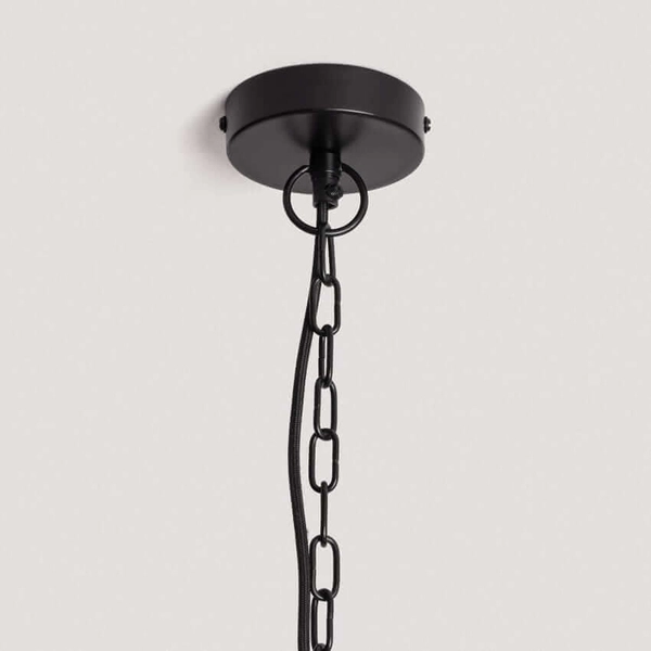 Drewniana lampa wisząca Boho ABR-NLW35-BH-E27 Abruzzo kopuła naturalny