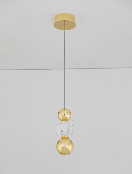 Stylowa lampa wisząca Ponce kule LED 6W 3200K nad łóżko złota