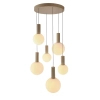Wisząca lampa molekułowa TESTA beżowa biała 36-50915 6xG9 kulista