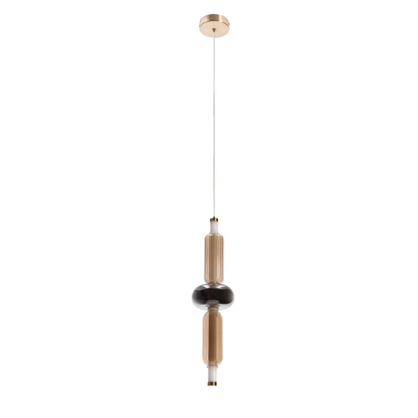 Wisząca lampa szklana KELLY złota przydymiona 31-54531 3xLED 8W 2700K na stół