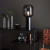 Stołowa LAMPKA loftowa BROOKLYN 107479 Markslojd szklana LAMPA okrągła na biurko industrialna stojąca czarna przydymiona