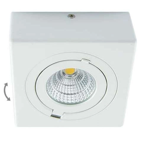 Oczko LAMPA natynkowa IGOR LED 9W 4000K 03128 Ideus metalowa OPRAWA sufitowa REFLEKTOREK regulowany biały