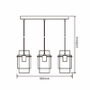Wisząca lampa kuchenna Savona LP-707/3L nad wyspę czarna OUTLET
