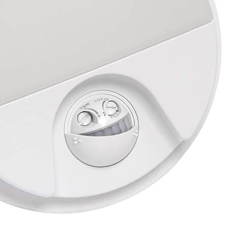 Zewnętrzna LAMPA elewacyjna PEDRO 03794 Ideus okrągła OPRAWA plafon LED 15W 4000K z czujnikiem IP54 biały