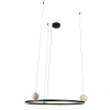 Pierścieniowa lampa wisząca SOLARIS czarna P0702 1xLED 58W 3000K kule