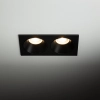 Podwójny downlight sufitowy Prisma 10579 prostokąt czarny