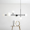Wisząca lampa DIONE 1092K1 Aldex modernistyczna kule szklane sticks czarne