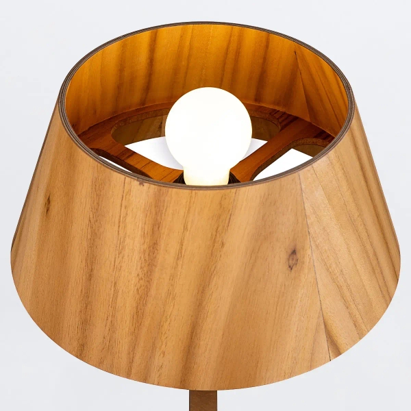 Sypialniana lampka stołowa Nostalgia QN-NOSTALGIA-TL-M-TEAK brązowy