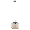 Szklana lampa wisząca do sypialni VIBE 4676 kula czarny bursztynowy