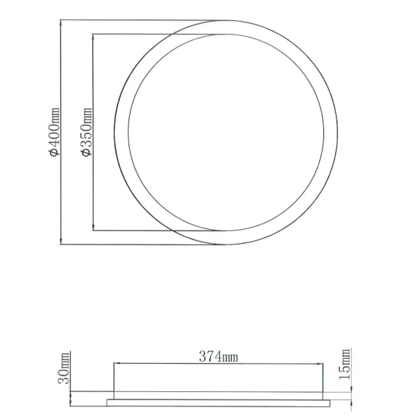 Lampa nasufitowa Camillus R62922401 LED 24W 3000K IP44 do łazienki biały