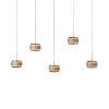 Sterowana pilotem lampa wisząca PURE FALLING RINGS brąz chrom 2504-97 5x8W 2200-5000K CCT
