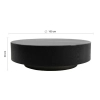 Minimalistyczny stolik kawowy LAGO MM001501100419 czarny drewno żywica 100cm