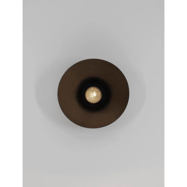 Dekoracyjna okrągła lampa na ścianę VENTORO LE45590 czarna