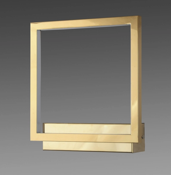 Złoty kinkiet pokojowy Opera square LED 18W 3000K metalowa ramka
