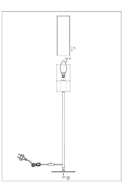 Stojąca lampka biurkowa Torcia 108560 Markslojd tuba szklana przydymiona