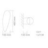 Minimalistyczna lampa ścienna Corno OR81527 do biura biała