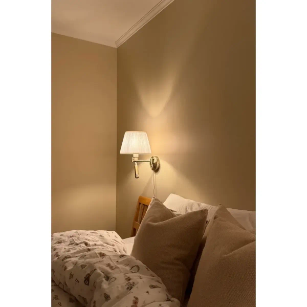 Abażurowa naścienna lampa Pivot 109017 LED 4W 3000K na wysięgniku mosiądz