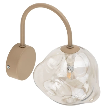 Ścienna lampa glamour Lava Sabia 11152 kula bursztynowa koniak
